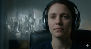 Sound wave hallucination the Void Frequency metallic city hallucination.